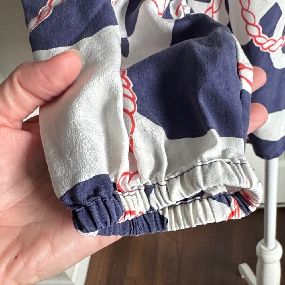 Lilly Pulitzer Navy and White Rope Print Blouse - Picture 6 of 15
